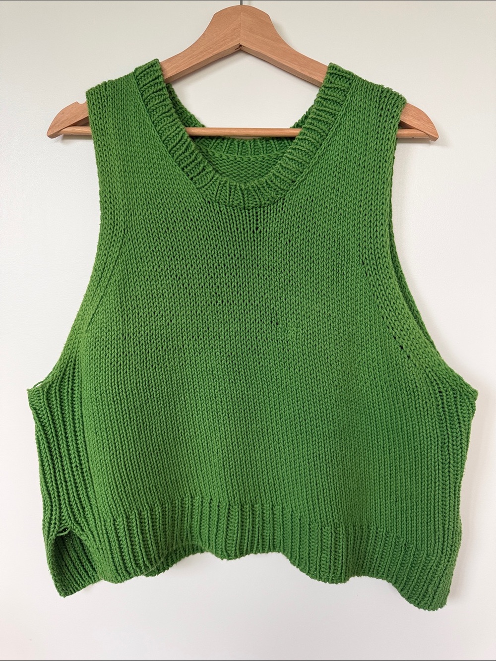 100% cotton Hand Knit Sleeveless Tank - Women's Knit Vest